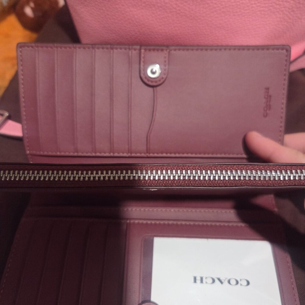 Pink Leather Coach bag and wallet - Picture 6 of 16